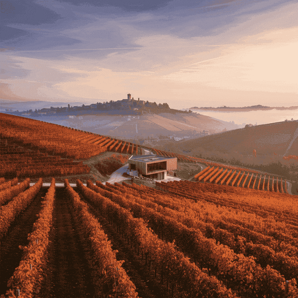 Nebbiolo grapevines in Piedmont, Italy