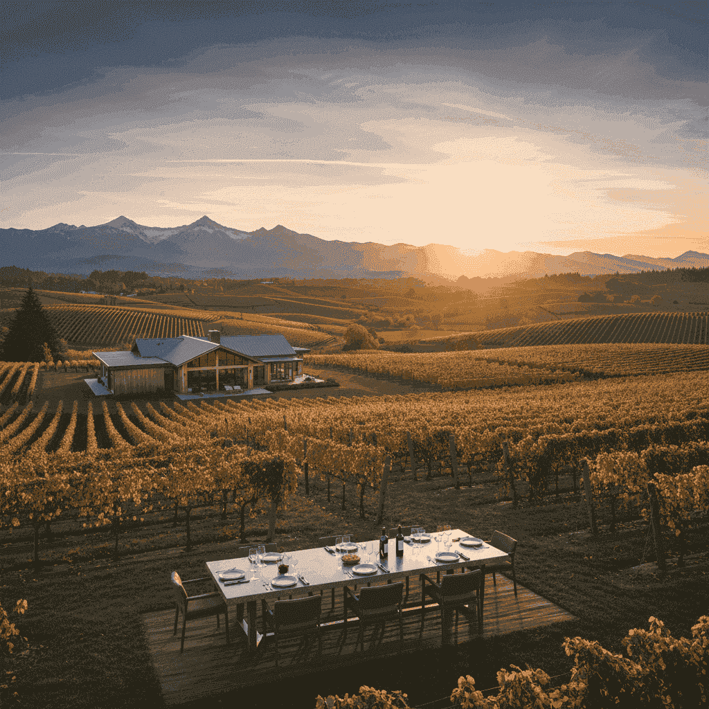 Rolling vineyards in Oregon's Willamette Valley
