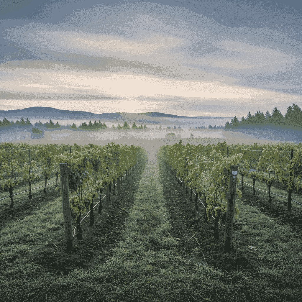 Vineyard in a cool climate