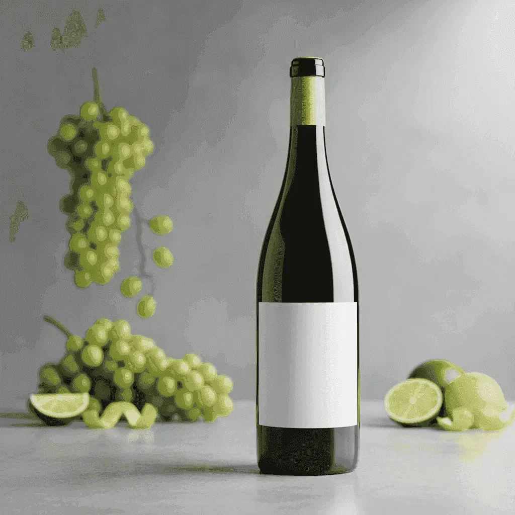 Bottle of Riesling wine