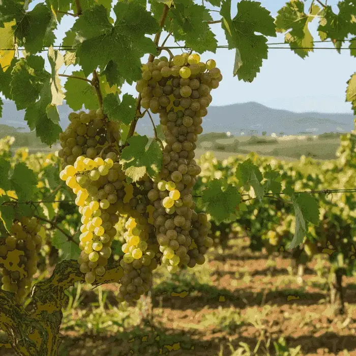 Albariño-Trauben am Rebstock