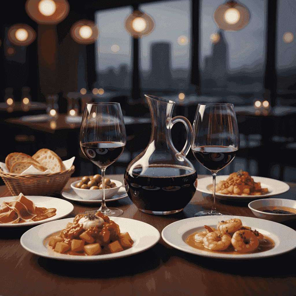 Tempranillo wine with Spanish tapas