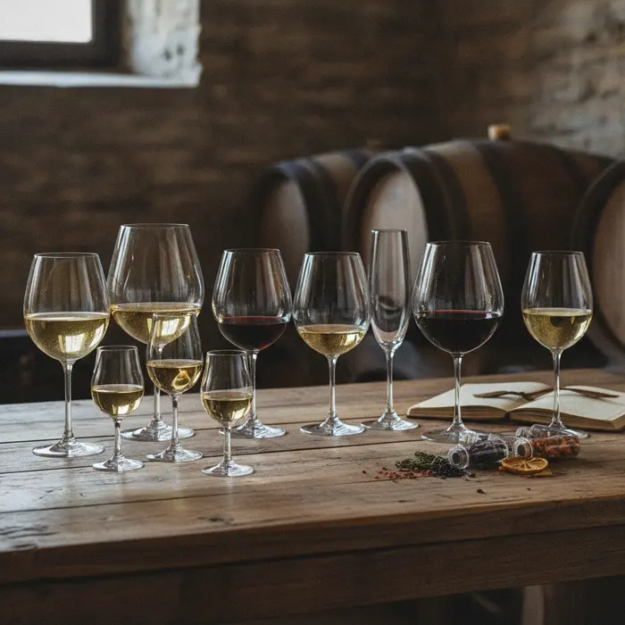 Selection of crystal glasses for sensory evaluation
