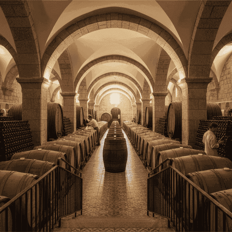Historic Codorníu cellars in Spain
