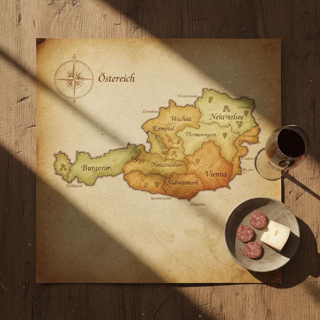 Map of Austrian Wine Regions