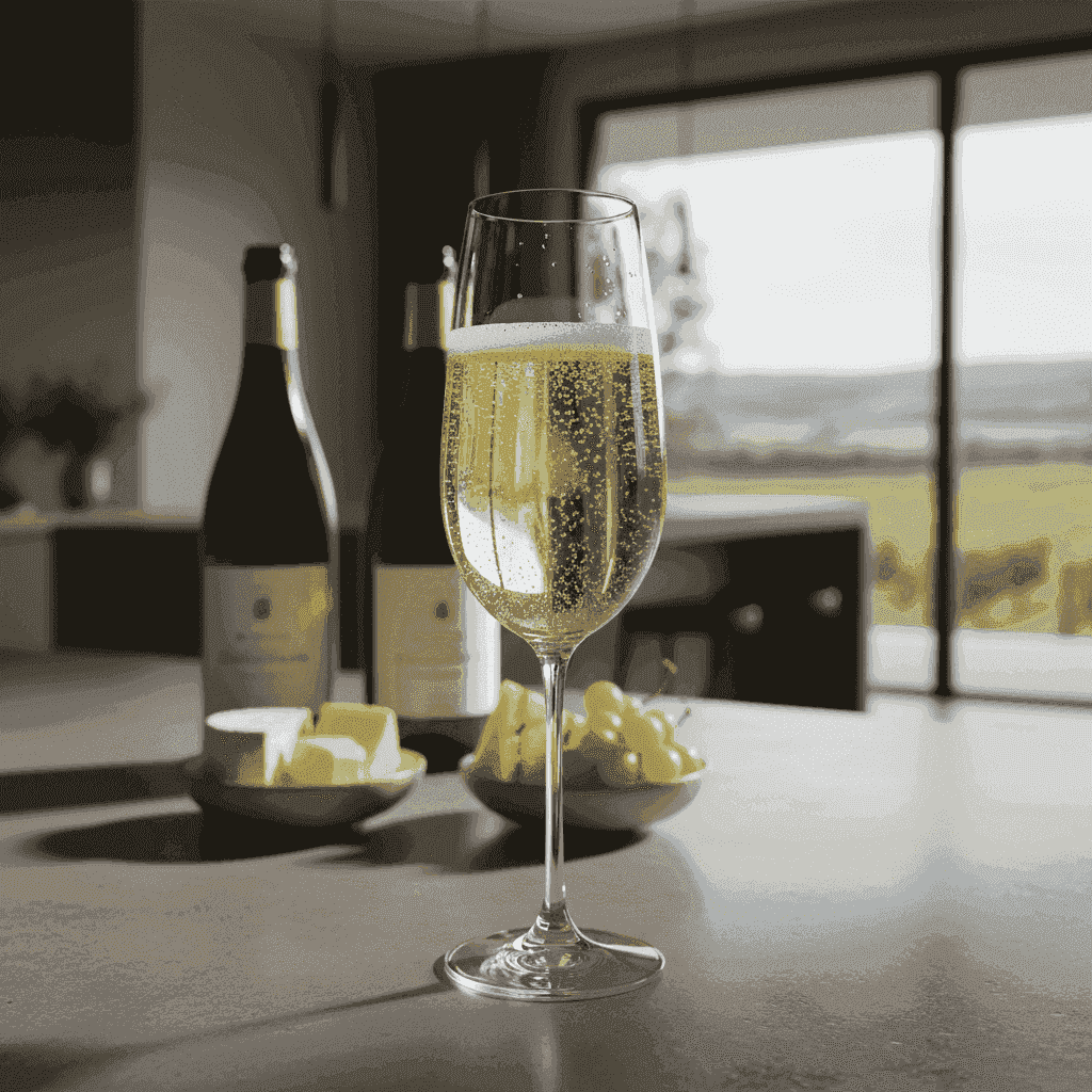 Un verre de vin effervescent brésilien