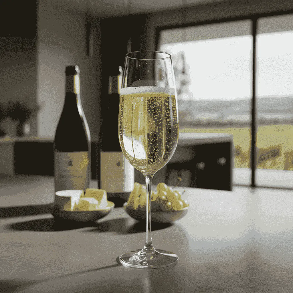 A glass of Brazilian sparkling wine