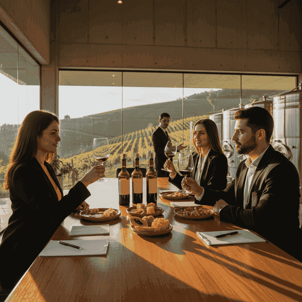 Dégustation de vin dans un domaine viticole brésilien