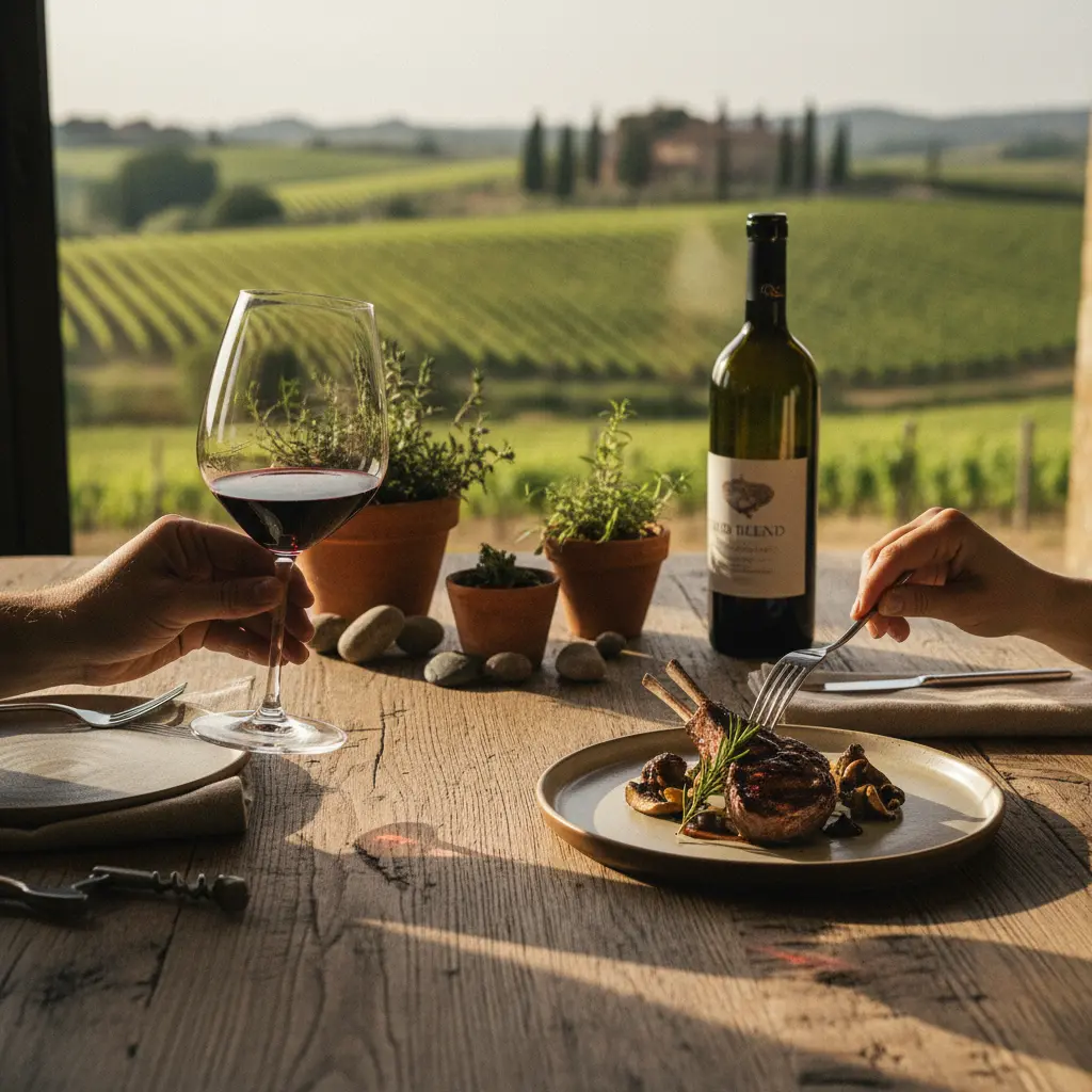 Wine service and table detail
