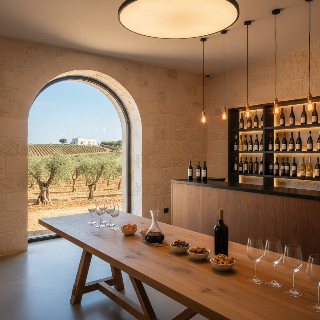 A traditional Puglian winery with tasting room